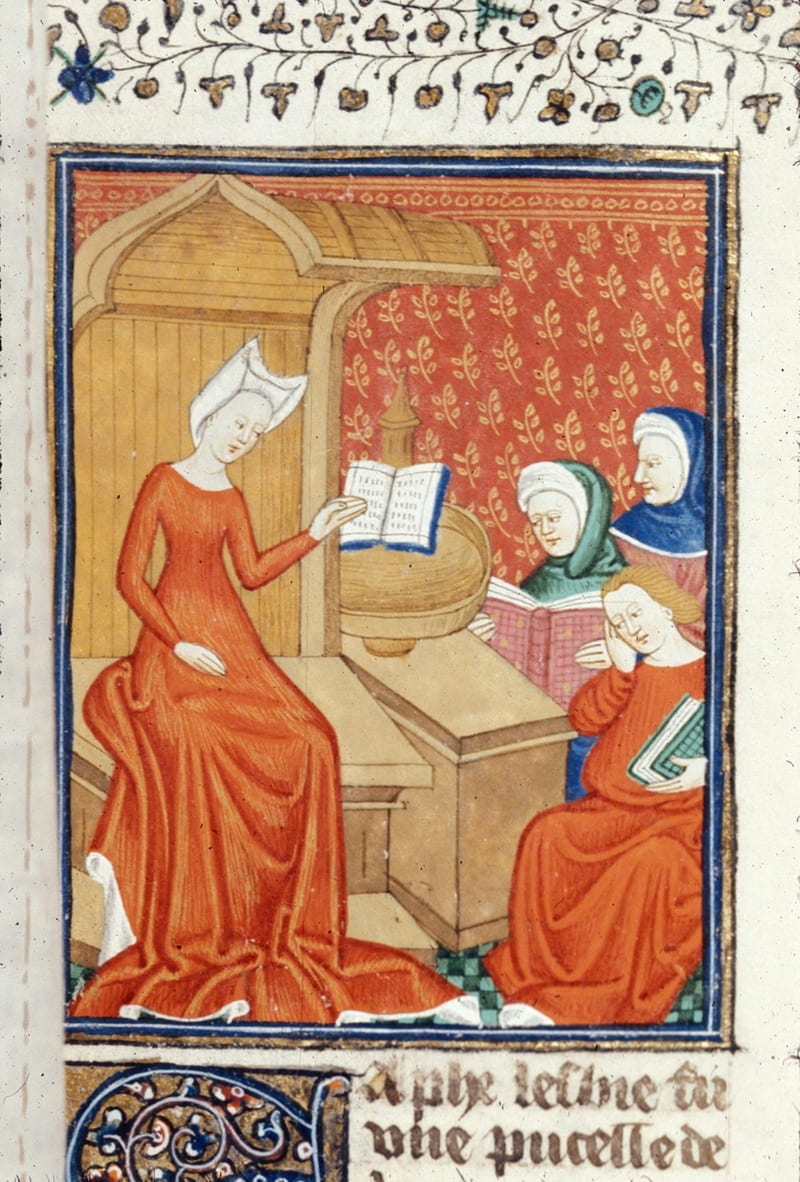 A medieval religious artwork depicting a biblical scene, illustrating the long history of Christian engagement with difficult scriptural passages