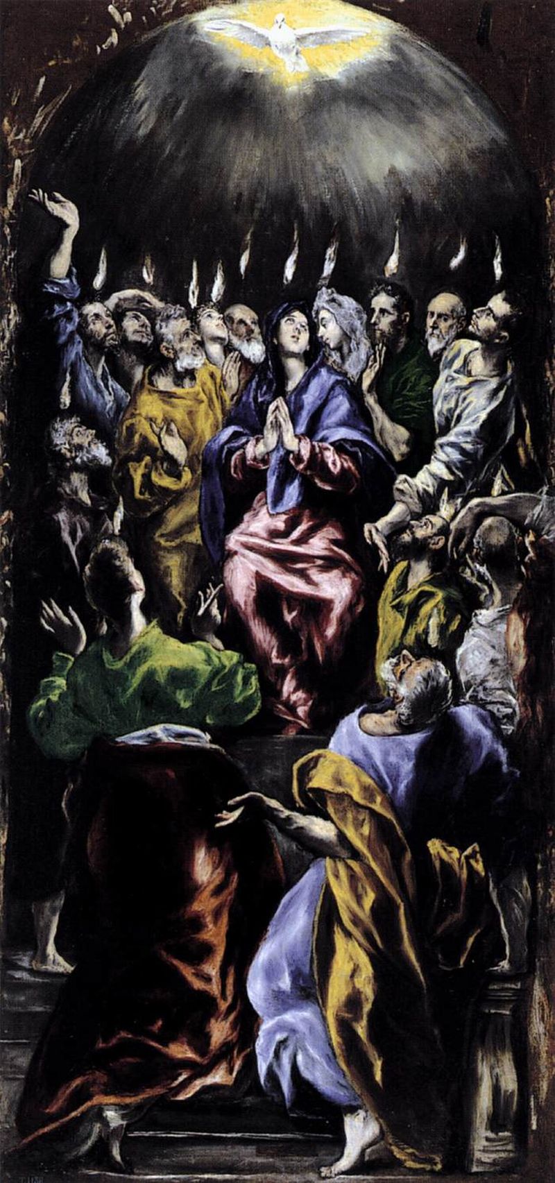 El Greco's 'The Pentecost' (c. 1600): the Holy Spirit descending on the apostles and Mary as tongues of fire