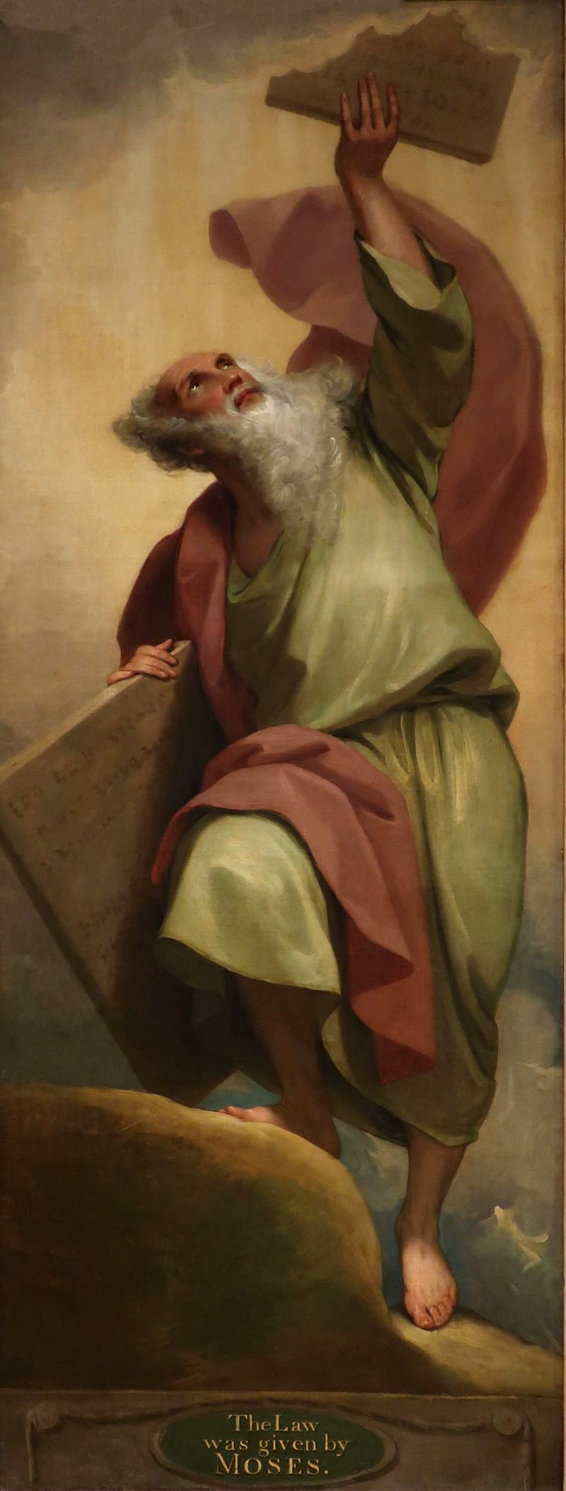Benjamin West's painting of Moses receiving the tablets of the Law on Mount Sinai