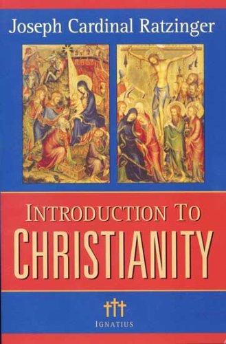 Cover of Introduction to Christianity by Joseph Ratzinger, showing the book title in red lettering on a neutral background, published by Ignatius Press