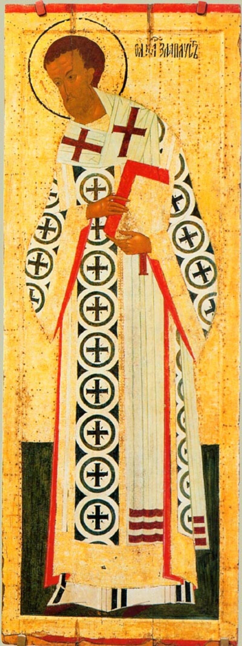 St. John Chrysostom, late 15th- to early 16th-century icon by Dionisius. Chrysostom insisted that God draws human beings by persuasion and benefits, not by compulsion—for the Kingdom admits no unwilling, no forced domestic, but all of their own will and choice.