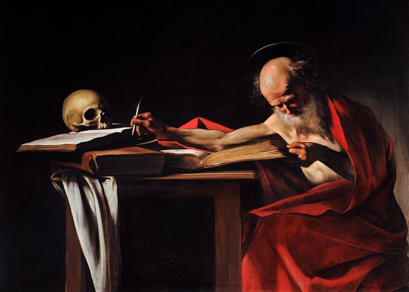 Caravaggio's 'Saint Jerome Writing' - representing theological study and faith