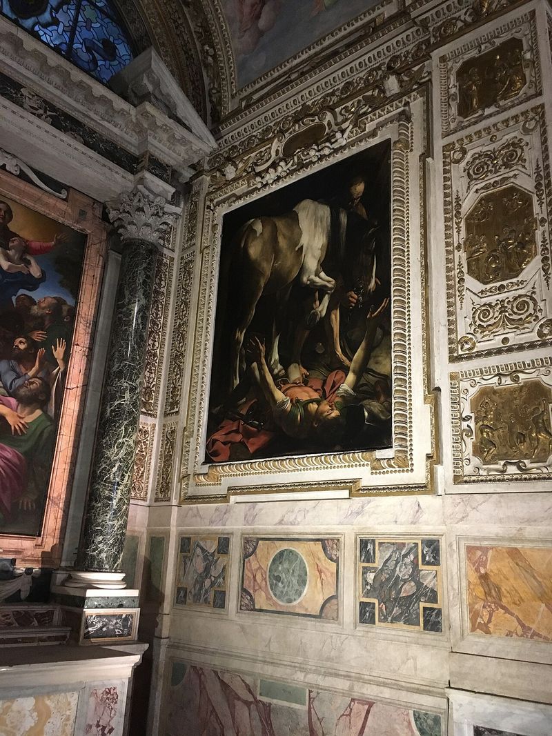 Caravaggio's 'Conversion of Saint Paul' in the Cerasi Chapel of Santa Maria del Popolo, Rome
