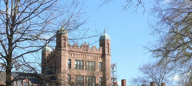 Yale Old Campus courtyard in New Haven, Connecticut