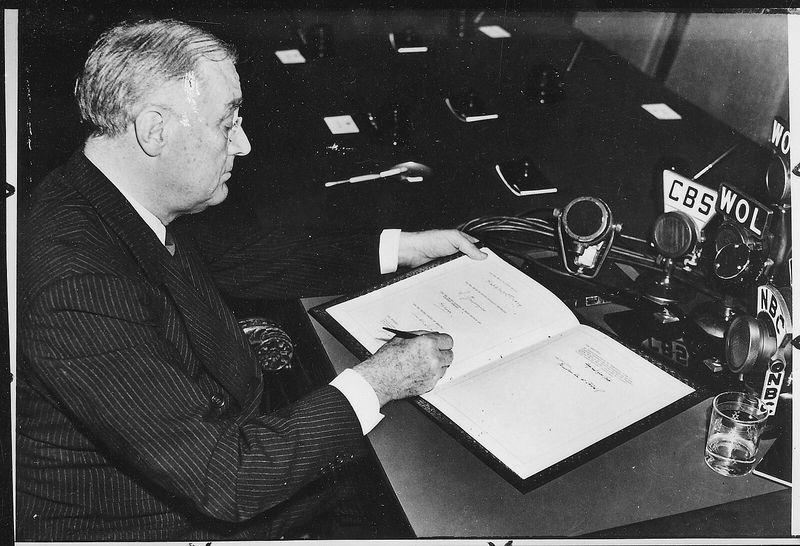 Franklin D. Roosevelt in Washington, D.C., during the New Deal era — the federal-regulation moment that produced the National Firearms Act of 1934