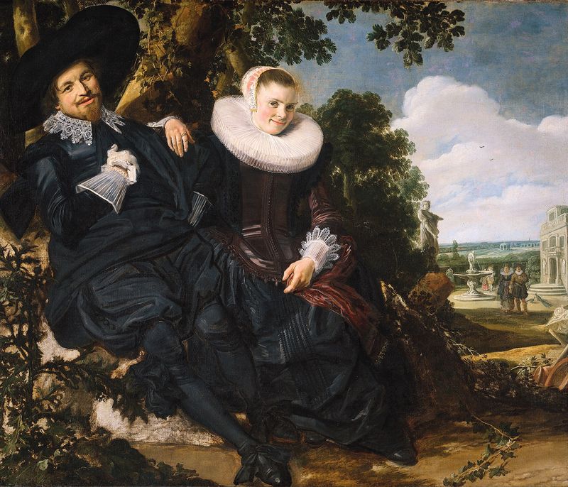 Frans Hals, 'Wedding Portrait of Isaac Abrahamsz Massa and Beatrix van der Laan' (c. 1622) — a 17th-century Dutch wedding portrait of the kind of married couple whose joint ownership of property gives rise to tenancy by the entirety's distinctive creditor-protection rules.