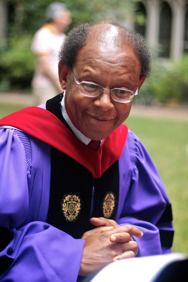Dr. James H. Cone at the 174th Convocation of Union Theological Seminary in New York City, where he taught Black liberation theology for nearly five decades.